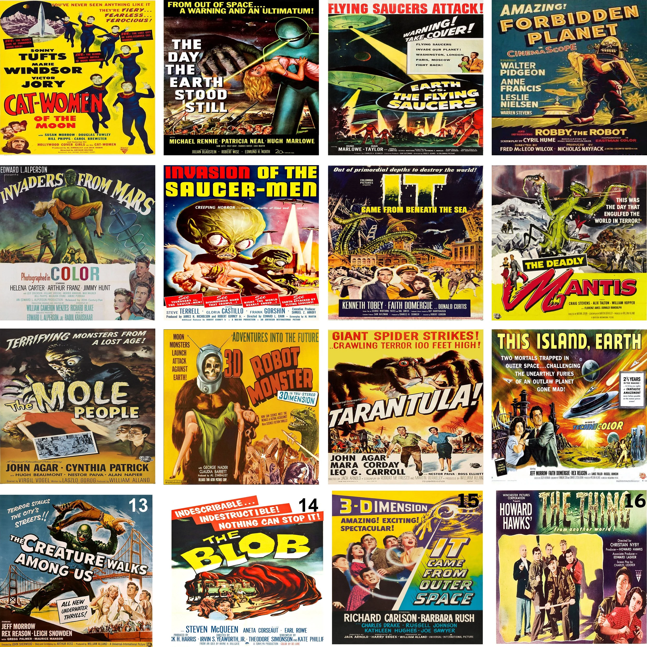 Science Fiction Films of the 1950s: An Overview - David's Basement of the  Bizarre, image size:2500x2500